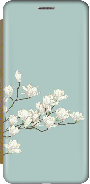 Чехол-книжка Сакура на голубом на Infinix Note 11 Pro / Инфиникс Нот 11 ...