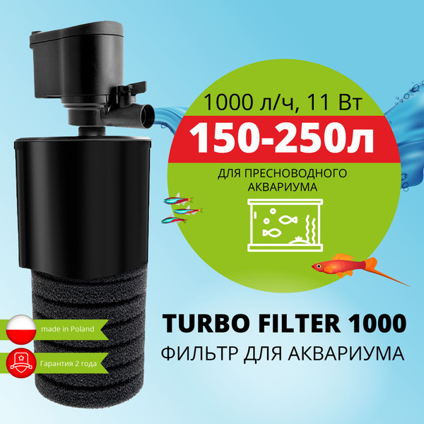 Фильтр для аквариума внутренний AQUAEL TURBO FILTER 1000 (150 - 250 л ...