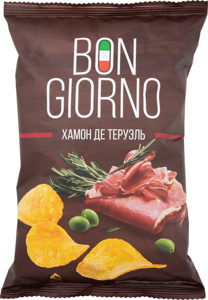 Чипсы Bon Giorno Хамон де Теруэль 90г - купить с доставкой по выгодным ...