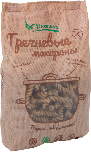 Макароны Диетика из гречневой муки Спираль 250г - купить с доставкой по ...