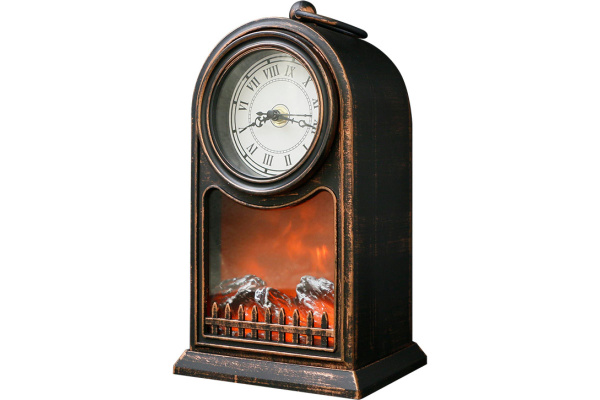 Светодиодный камин-ночник NEON-NIGHT "Старинные часы" с эффектом живого ...