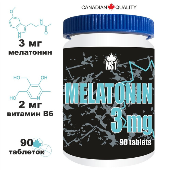 Мелатонин 3 мг NST MELATONIN 90 таблеток, бад для сна - купить с ...