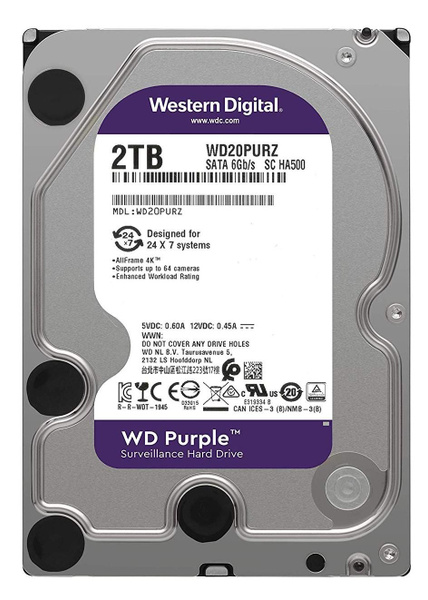 2 ТБ Внутренний жесткий диск Dahua WD/Dahua Purple (WD20PURX Dahua ...