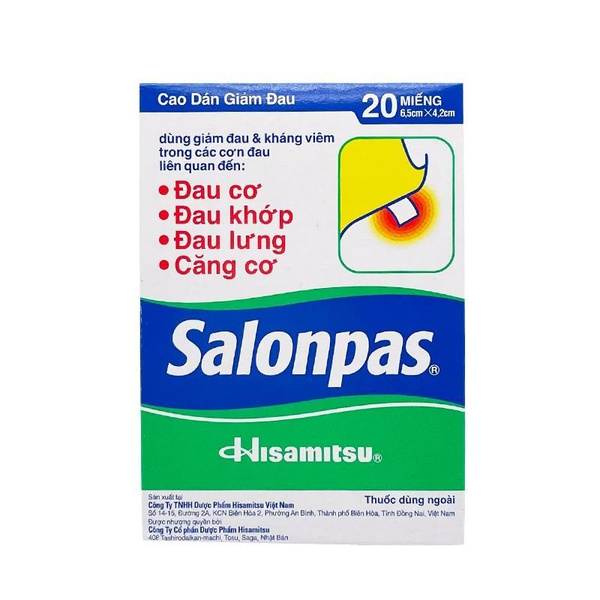 Пластырь Salonpas Жаропонижающий,обезболивающий (КОРОБКА 20 ШТ.) d ...