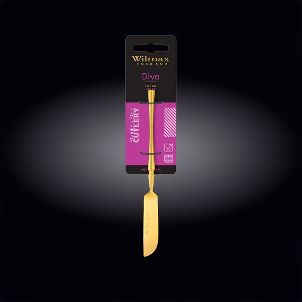 Нож для масла Diva Gold Matte 16 см. (1 шт). Wilmax - купить с ...