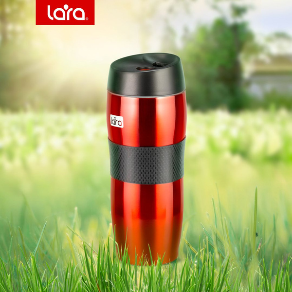 Термокружка, термостакан 450 мл LARA Red, подарок на 23 февраля купить ...