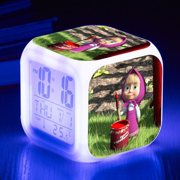 Электронный будильник из мультфильма,Маша и медведь,clock купить по ...