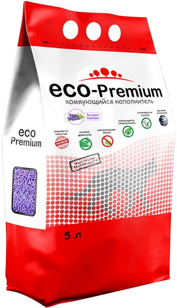 Наполнитель для кошачьего туалета комкующийся eco premium