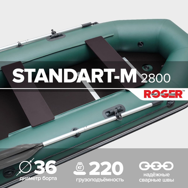 Лодка надувная ПВХ под мотор ROGER Standart-M 2800, лодка роджер с ...