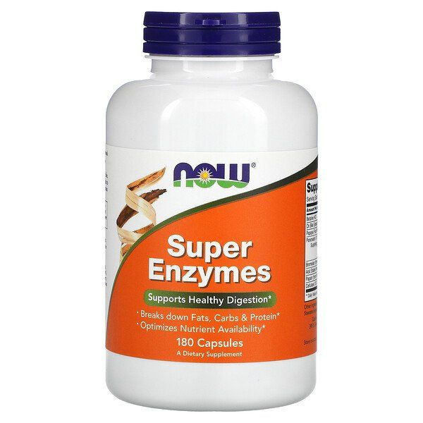 Пищеварительные энзимы NOW Foods Super Enzymes, 180 капсул - купить с ...