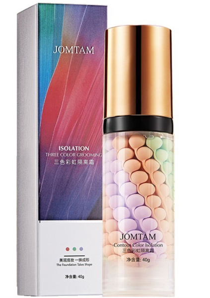 Jomtam isolation three color grooming Выравнивающая база под макияж 3в1 ...