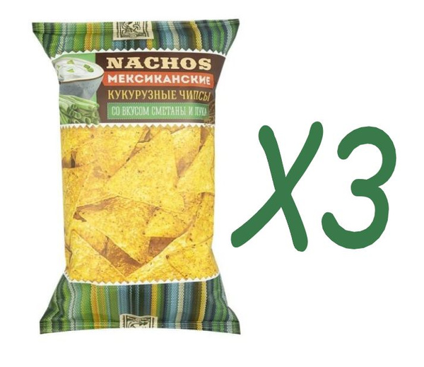 Чипсы кукурузные, Nachos, мексиканские, 150 г Х3 пачки - купить с ...