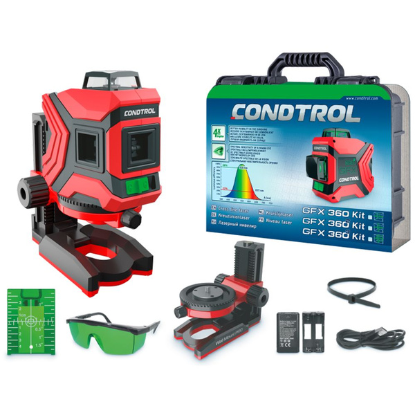 Лазерный уровень нивелир CONDTROL GFX 360 Kit строительный в кейсе ...