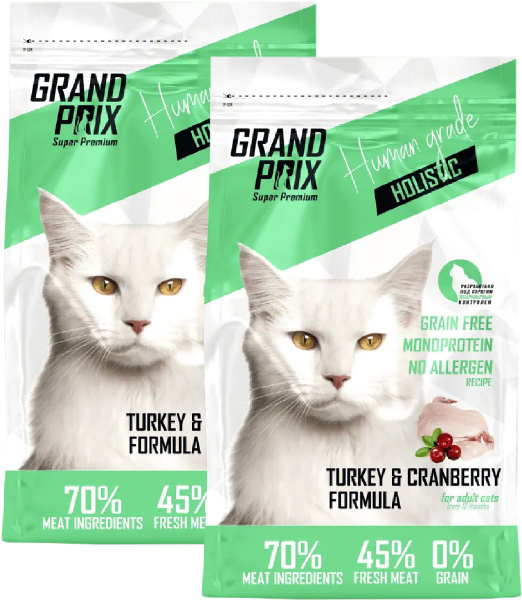 Сухой корм GRAND PRIX ADULT CAT HOLISTIC GRAIN FREE TURKEY & CRANBERRY ...