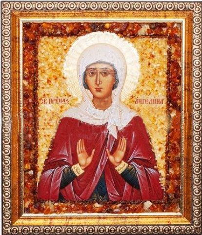 Икона янтарная святая Ангелина - купить по низким ценам в интернет ...