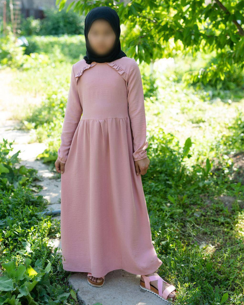 Платье длинное в пол для девочки с рюшками 34р розовый, Женский, На ...