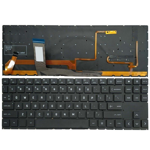 Клавиатура для ноутбука HP Omen 15-en, 15t-en, 15-ek, 15t-ek черная с ...