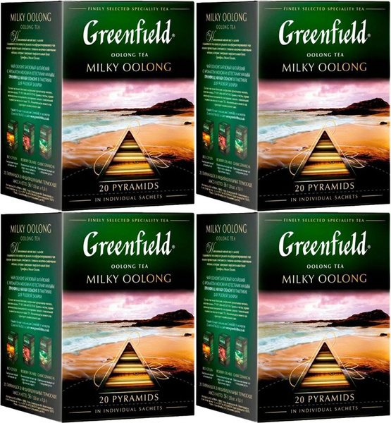 Чай зеленый Greenfield Milky Oolong в пирамидках 1,8 г 20 шт, комплект ...