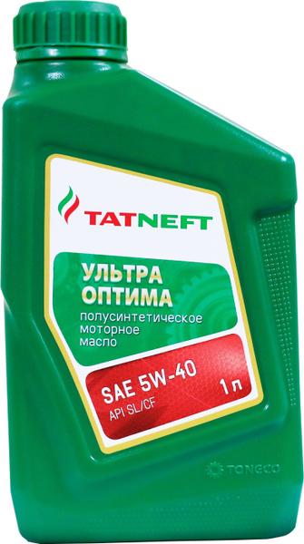 Масло моторное TATNEFT Ультра Оптима 5W-40 Полусинтетическое - купить в ...