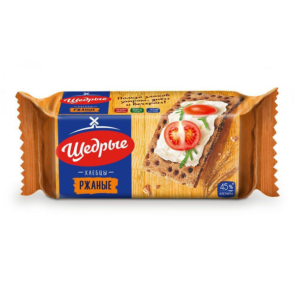 Хлебцы ржаные Щедрые, комплект: 5 упаковок по 100 г - купить с ...