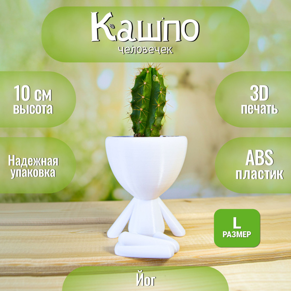 Кашпо для кактусов, суккулентов и мха, декоративное, 10 см - купить с ...