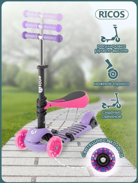 Самокат Городской Ricos Joy KB05_SNR, - купить по выгодной цене в ...
