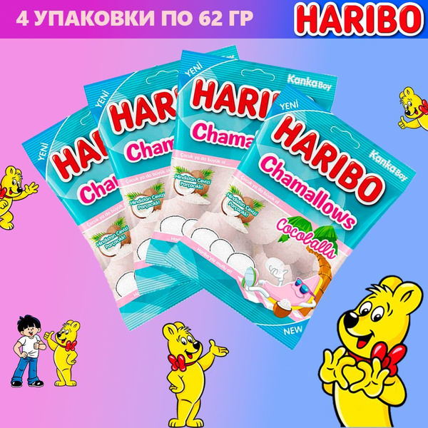 Маршмеллоу Haribo Chamallows Cocoballs Харибо Зефир с кокосовой ...