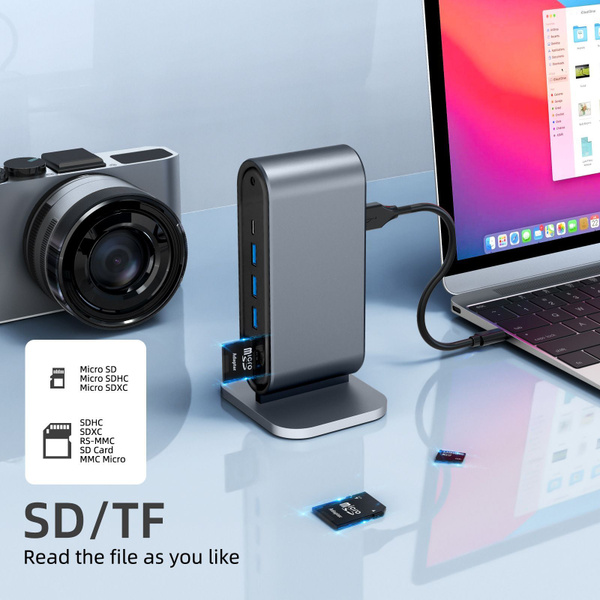 Док-станция 12-в-1 для MacBook Pro Air с USB Type-C USB3.0 RJ45, USB ...