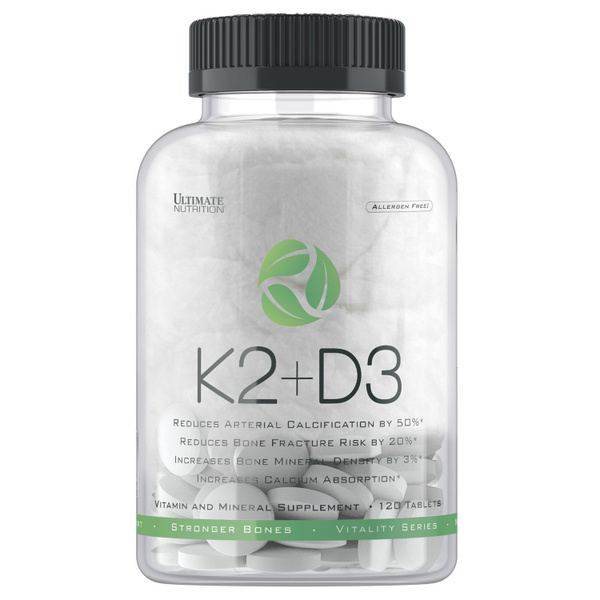 Витамин д3 + K2 (225мкг+9мкг) 120 таб Ultimate Nutrition - купить с ...