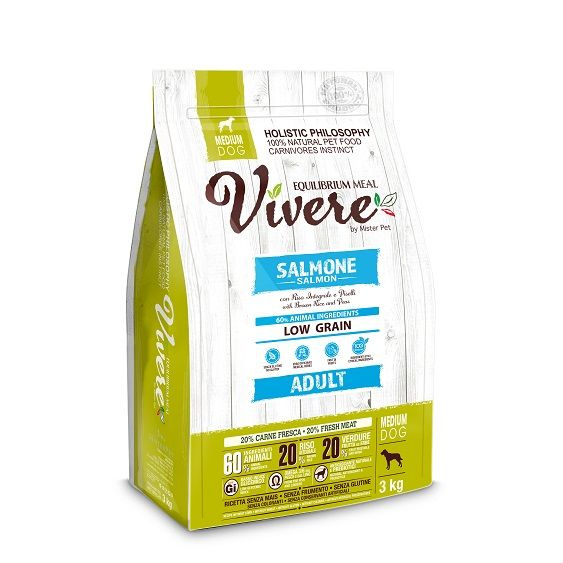 VIVERE для собак сухой 3кг MEDIUM Лосось для средних пород - купить с ...
