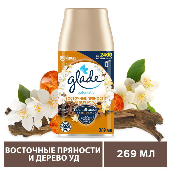 Glade сменный баллон Восточные пряности и дерево уд, 269мл - купить с ...