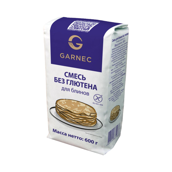 Смесь для приготовления Garnec Для блинов, без глютена, 600 г - купить ...