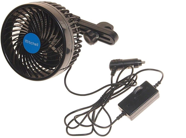 Вентилятор HX-203 16см (6") 12V (9W) диммер, на подголовник, с ...