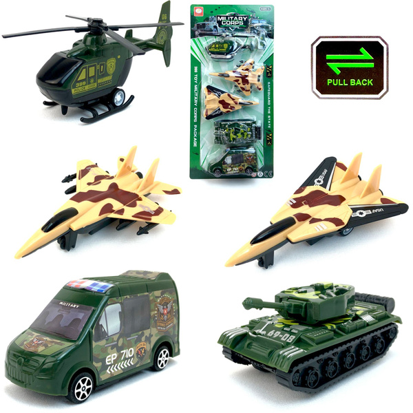 Набор военной техники Military Corps, вертолет, машинка, 2 самолета ...
