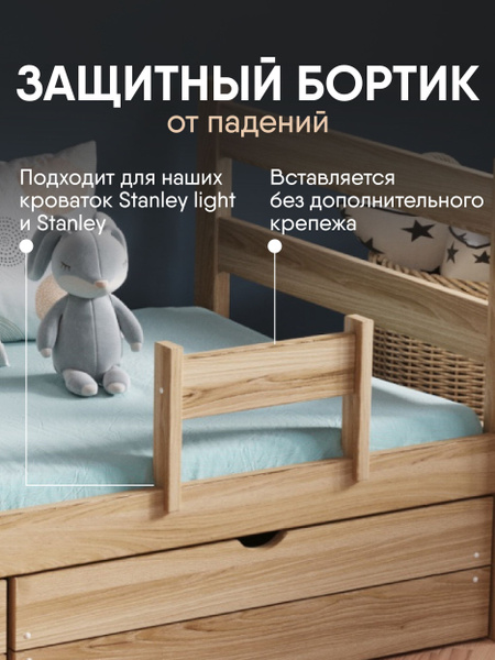 Защитный съемный бортик для детской кровати серии Stanley light и ...