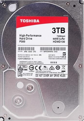 3 ТБ Внутренний жесткий диск Toshiba P300 (HDWD130UZSVA) (HDWD130UZSVA ...