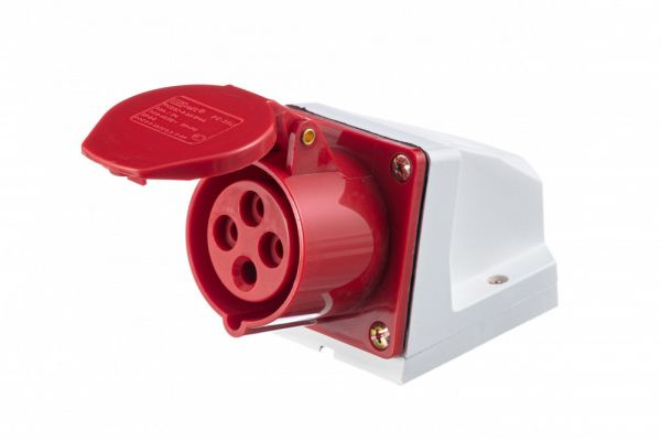 DEKraft Розетка стационарная 114 3Р+РЕ 16А 380В IP44 РС-102, 26029DEK ...