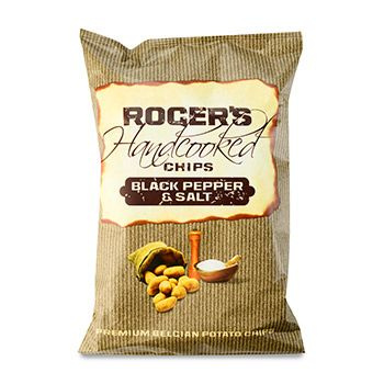 Чипсы картофельные Roger & Roger с морской солью и черным перцем 150 г ...