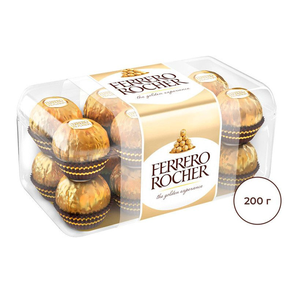 Конфеты Ferrero Rocher молочный шоколад и лесной орех, 200г - купить с ...