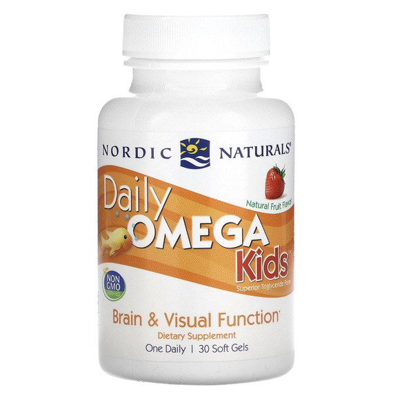 Nordic Naturals Daily Omega kids, омега 3 для детей, ягодно-фруктовый ...