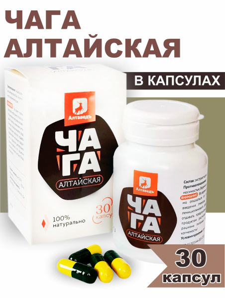 Чага Алтайская, концентрат пищевой на основе растительного сырья ...