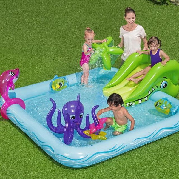 Водный игровой центр Аквариум Bestway 53052 239*206*86 см с горкой и ...