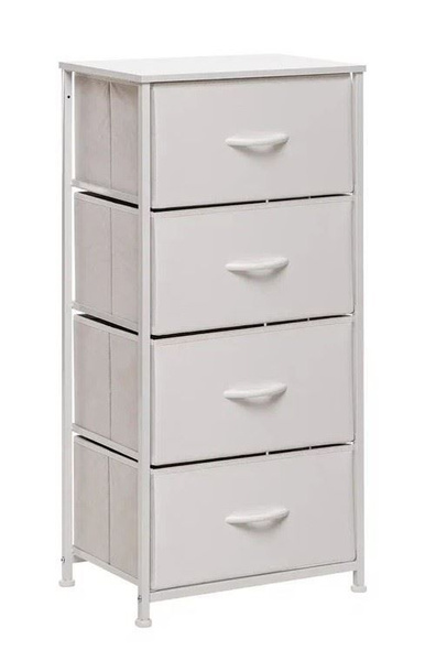 Комод "Линкс" 4 ящика (каркас Белый / ящики Белый), 45x30x95 см ...