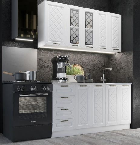 Кухонный гарнитур, кухня, готовый комплект Агава Акация белая купить по ...