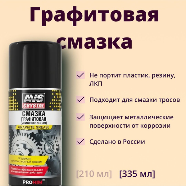 Смазка графитовая универсальная, 335 мл - купить в интернет-магазине ...