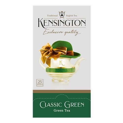 чай зеленый kensington Classic Green 25 пакетиков 50 гр*4 шт - купить с ...