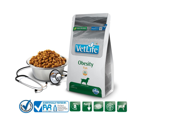 Сухой корм Farmina Vet Life Dog Obesity Fish для собак с избыточным ...