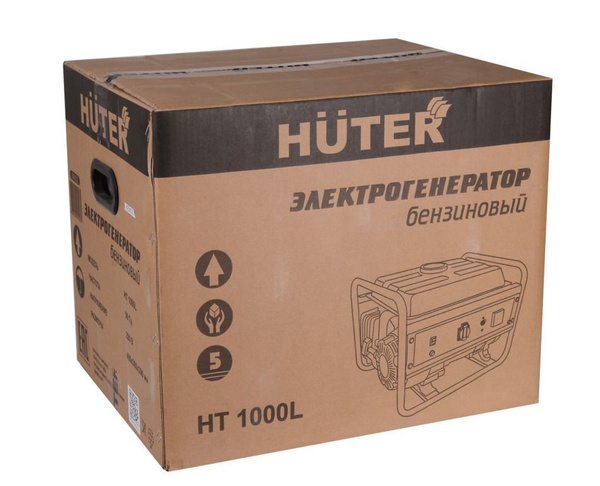 Генератор бензиновый портативный HUTER HT1000L, синхронный, щёточный, 2 ...