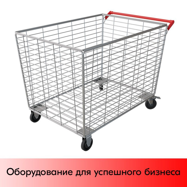 Тележка-корзина грузовая ВТ300-PR 970х670х760 300л, до 300кг, цинк ...