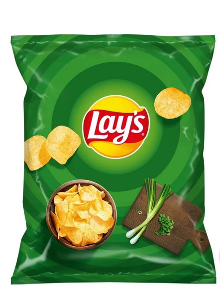Lays Чипсы с зеленым луком 37 г, 36 уп в коробке - купить с доставкой ...